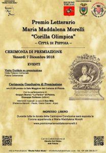 Concorso Letterario Nazionale “Maria Maddalena Morelli: Corilla Olimpica” - Città di Pistoia @ Sala Maggiore del Palazzo comunale