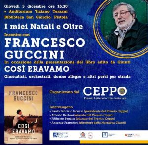 Premio Ceppo | Incontro con Francesco Guccini @ Biblioteca San Giorgio | Auditorium Terzani